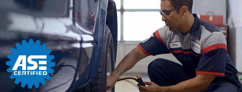 Mechanic in the garage